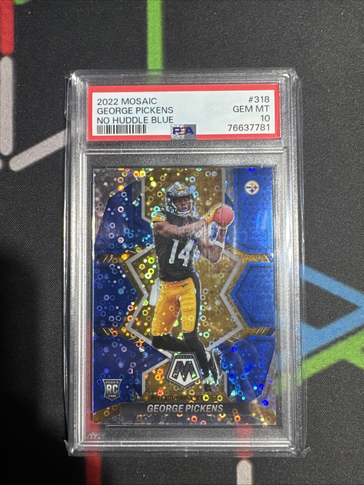 George Pickens Panini Mosaic #318 No Huddle Blue