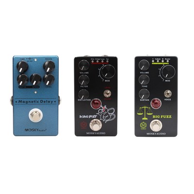 Genuine Mosky Delay/Distortion/Fuzz Guitar Bass Effect Pedal True Bypass LED