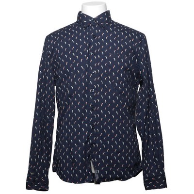 Dressmann, Hemd, Größe: L, SLIM FIT, Blau/Mehrfarbig, Baumwolle/Elasthan #wJb
