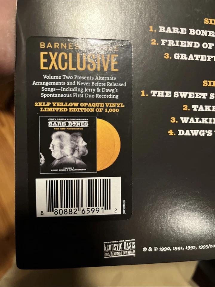 Jerry Garcia & David Grisman - Bare Bones Volume II - Other Tunes & Arrangements - Image 3 of 3