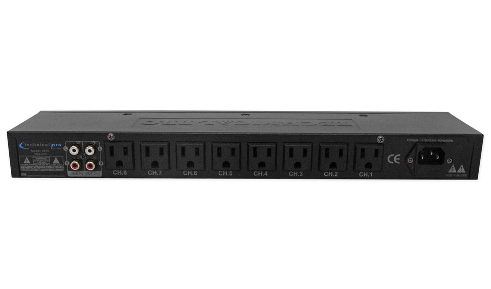 Technical Pro DB30 1U Rack Mount dB Decibel Meter Display+8 Outlet Power Supply - Image 4 of 4