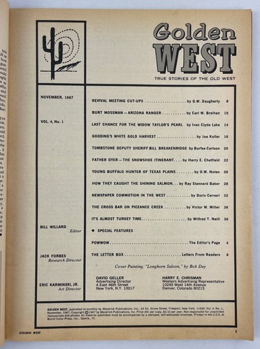 Golden West, Complete Vol. 4, 1967-1968, Vintage Western History, Pulp, Lot of 6 - Picture 5 of 24