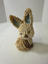 Vintage Seashell Bunny 2.75" Figurine Handcrafted Retro rabit Coastal Decor