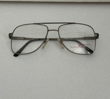 VTG NOS Chrome Aviators Double Bridged Eyeglass Frames Europa 54-16-140