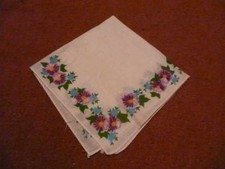 26 ) 1 Sehr sch&ouml;ne Damen Stofftaschentuch Taschentuch mit Blumenmuster