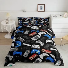  Teens Gamepad Comforter Set, Modern Gamer Down Comforter Size Queen Multi 01