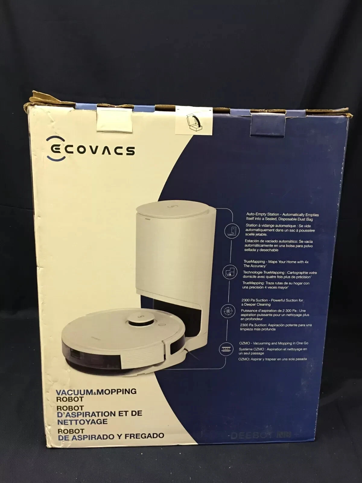 Ecovacs Deebot N8 Plus Robotic Vacuum Cleaner with Advanced Laser Mapping Black