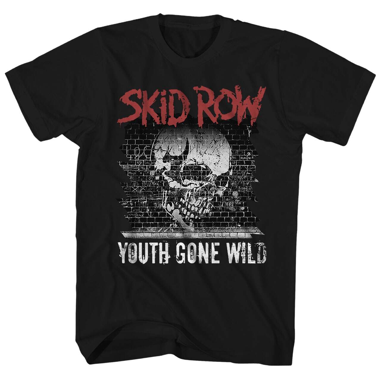 FILA Rara Maglietta Uomo Skid Row Band Youth Gone Wild Album Nuova Nera