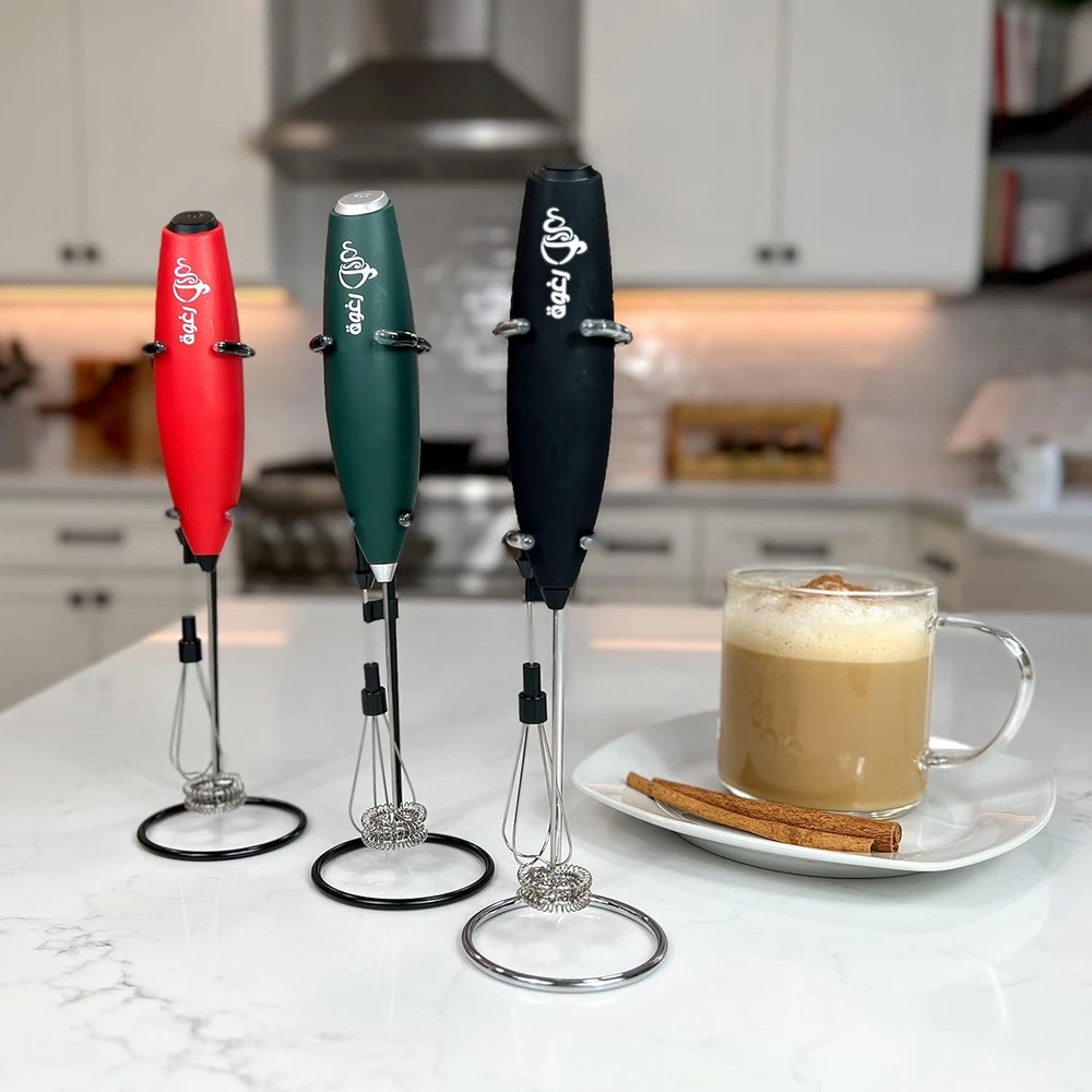 Milk Frother & Egg Beater - 2-In-1 Handheld Frother for Coffee & Egg Whisker - B Milk Frother & Egg Beater - 2-In-1 Handheld Frother for Coffee & Egg Whisker - B