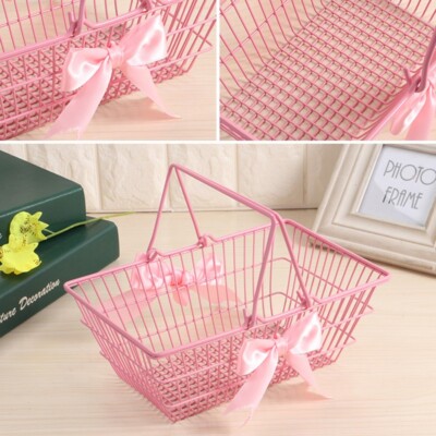 Ablagekorb Gestell Eisen Rosa Desktop Fertig stellen Schmuck Container