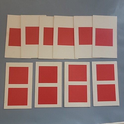 Vintage Candyland Game Replacement Parts Red COLOR BLOCK Cards Candy Land
