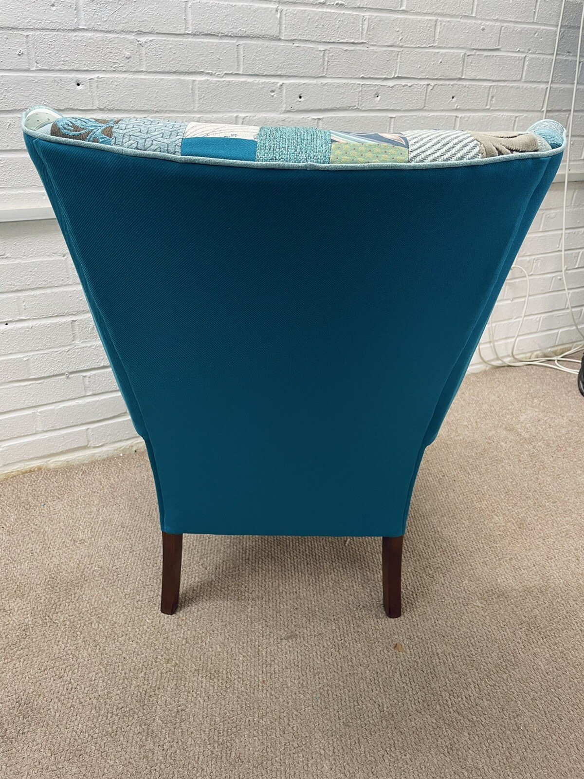 Set Of 2 Parker Knoll Wingback Chairs Newly Upholstered in Patchwork Design eBay