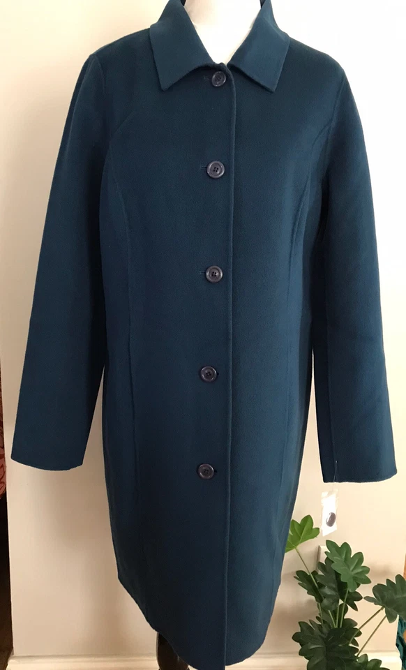 Sutton Studio Coat Wool Cashmere Blend Jacket SZ 16 Lapis Color NWT - Image 2 of 4