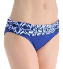 La Blanca Tangier Tile Shirred Band Hipster Swim Bottom Womens Size US 14