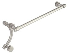 Concerto 24" Cuttable Towel Bar 6" Offset Pull Shower Door Combo Brushed Nickel