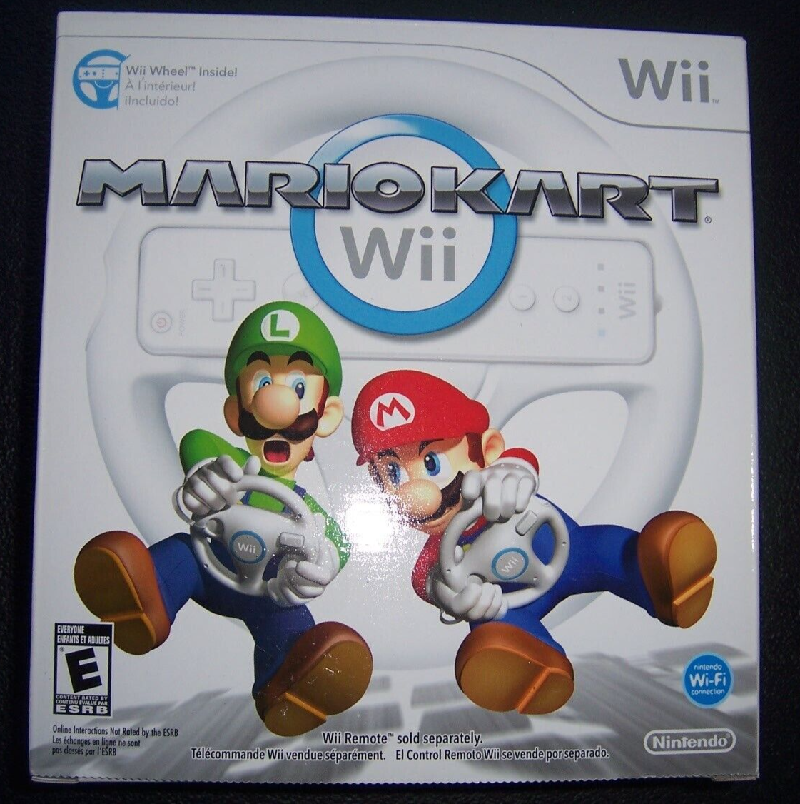Original Outer Box for Nintendo Wii Mario Kart and steering wheel