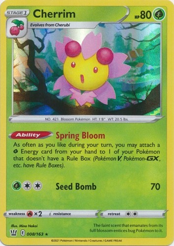 Holo Cherrim - 008/163 Battle Styles Rare Pokemon TCG