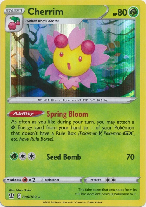 Holo Cherrim - 008/163 Battle Styles Rare Pokemon TCG