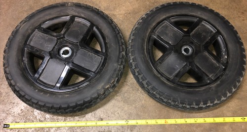 Pair Of Wheels Tires 13" x 2" Solid Foam Filled Jazzy Wheelchair 17mm shaft bore