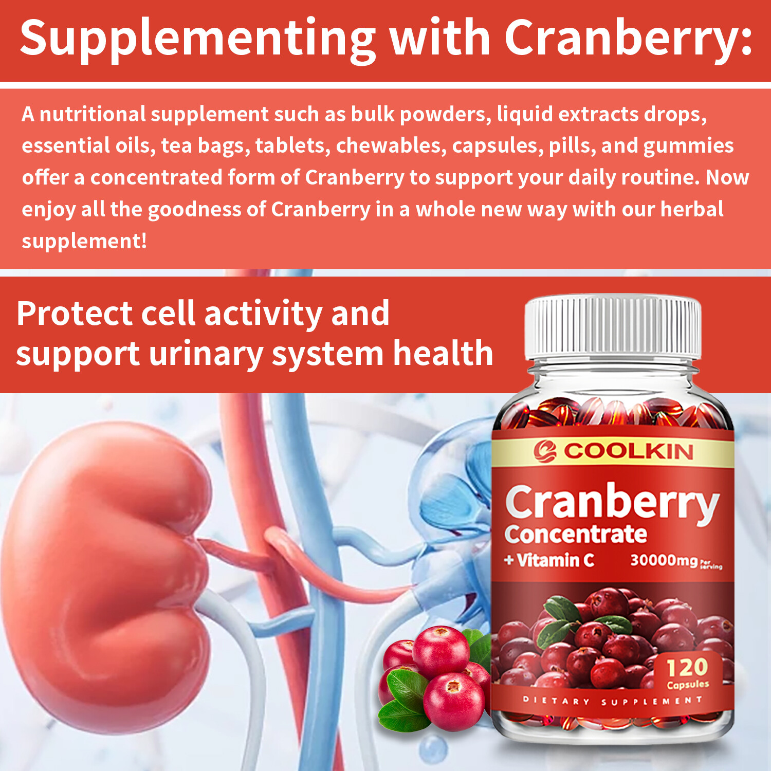 Cranberry Frequent Urination Relief, Detoxification and Urinary Tract