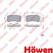Fits Shogun Pajero ASX Outlander Grandis Caliber Brake Pads Set Rear Howen
