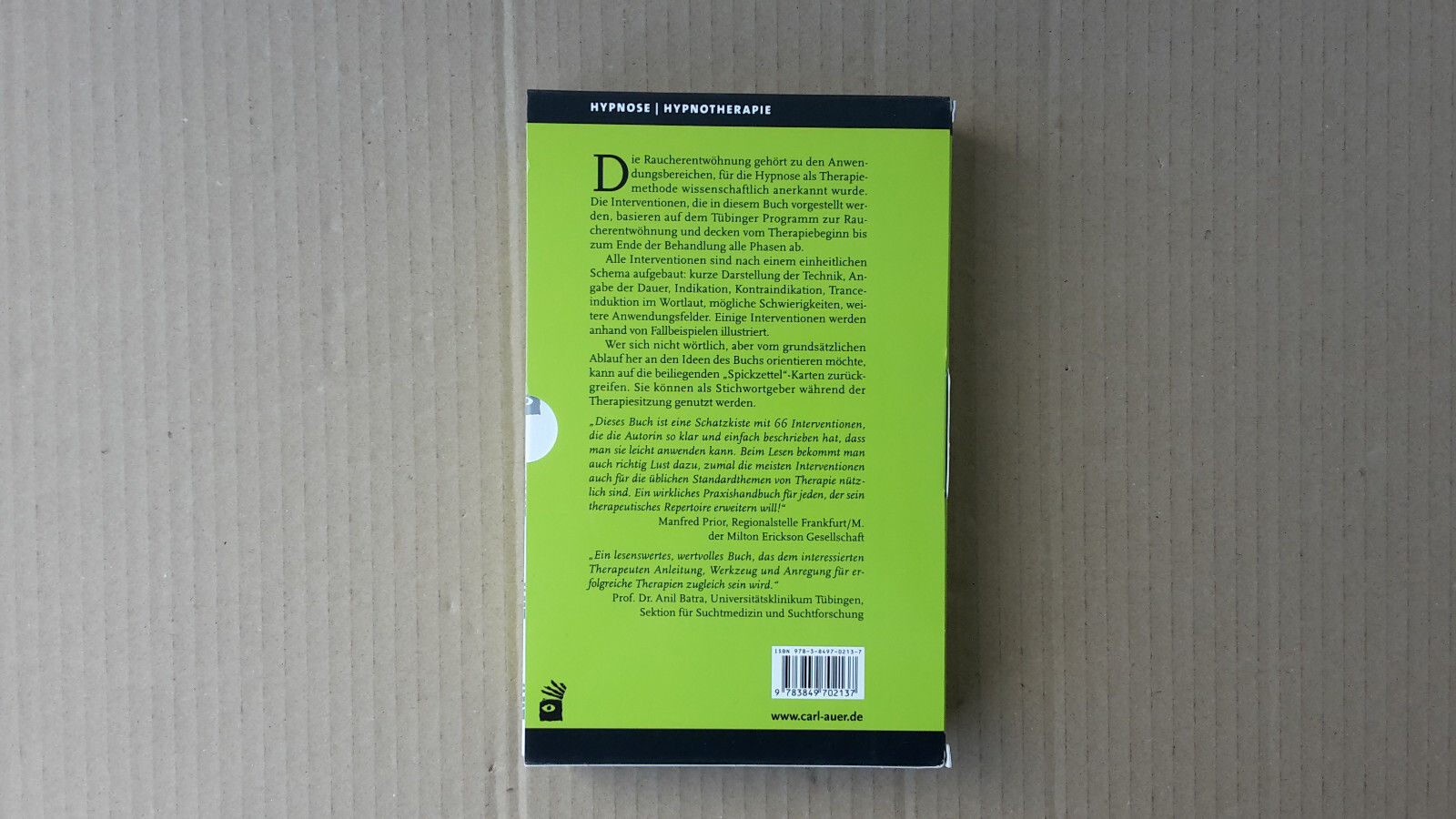 Thumbnail - Das Praxisbuch Der Hypnotherapeutischen Raucherentwöhnung Cornelie C.