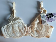 NOS NWT Playtex Limited WOW 4081 Women's Bra 36C Pearl Beige Lace Underwired Bra