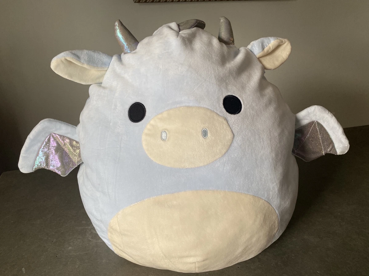 Squishmallows Kenny the Dragon Kelly Toy Squishmallow 18” XXL Light Blue  Shimmer