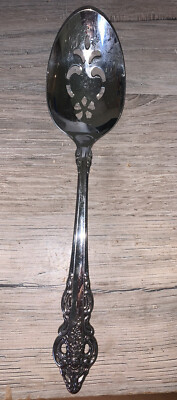 Oneida Stainless CHERBOURG Flatware - SLOTTED SERVING SPOON * COMMUNITY 8 1/2''