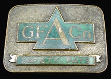 GF A Company Safety Pays Vintage Belt Buckle