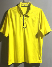 Oakley Men's Polo Shirt Size Medium Yellow Performance Golf Sports Activewear