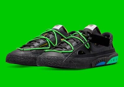 🔥 Off White Nike Blazer Low Black Size 8 Virgil Abloh 2022🌱