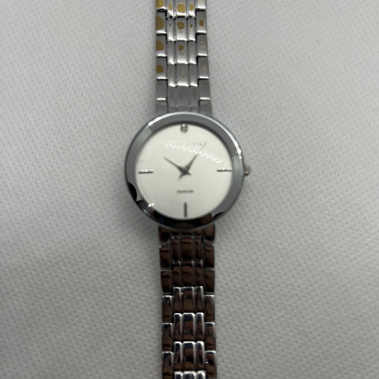 Anne Klein Diamond Watch Silver AK/1111 Y121E Bea… - image 1