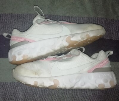 Kids Nike Renew Element 55 White Cream and Pink Trainers Size 2.5 | eBay UK