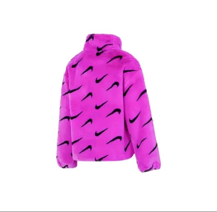 pink nike fur jacket