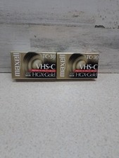 Maxell TC-30 VHS-C Premium High Grade HGX-Gold Camcorder Tapes Lot Of 2 Sealed