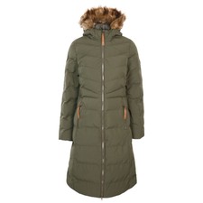 Trespass Womens Jacket Longer Length Padded Casual Coat Fur Trim Audrey X
