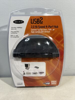 Belkin (F5U224) 2.0 Hi-Speed USB 4-Ports External Hub Sealed New