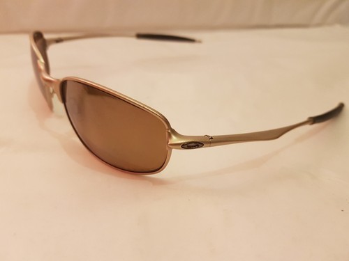 Oakley Big Square Wire Sunglasses Platinum Frame Gold Iridium Polarized Lenses - Afbeelding 5 van 7