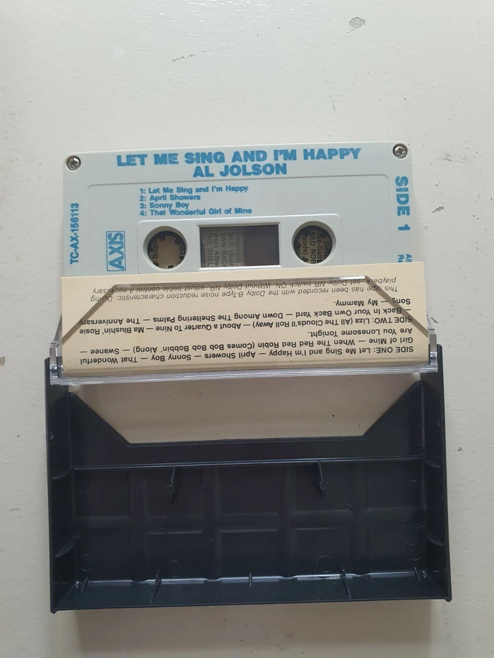 Cinta de casete DE COLECCIÓN - Al Jolson - Déjame cantar y estoy feliz - Comedia de los años 20 Foto 3 de 4