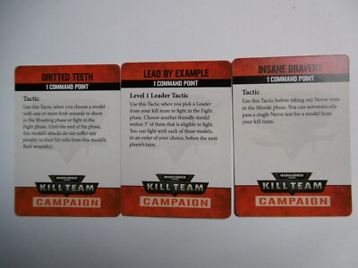 Warhammer KILL TEAM KAMPAGNE ORGANISIERTE SPIELTAKTIK KARTEN UNBESPIELT NEU