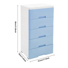 Plastic Drawers Dresser - Tall Storage Cabinet with 5 Spacious Drawers