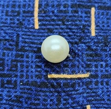 Vintage Tie Tack Tie Pin Tie Stay Bright Gold Tone Classic Pearl 6.8mm