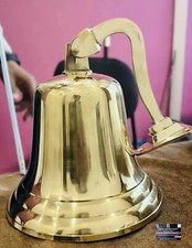 Large Nautical Ship's Boat Bell 11" Solid Brass Marine Maritime Wall Decor GIFT