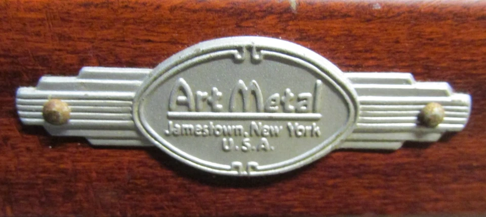 ART METAL Jamestown NY Mid-Century Moderno 15 Cajones Biblioteca Tarjeta Catálogo Gabinete Foto 3 de 4