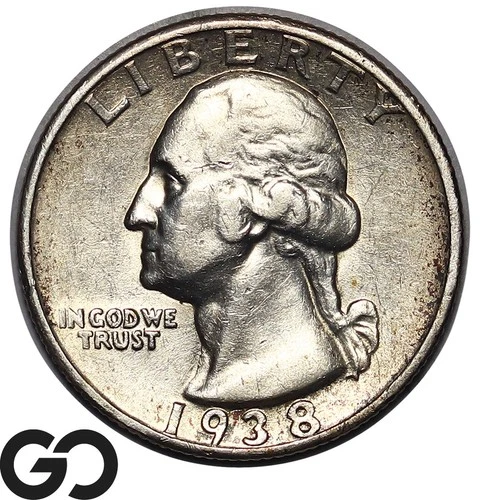 1938-S Washington Quarter, Choice AU