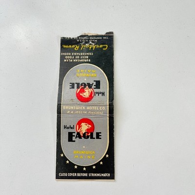 Hotel Eagle Brunswick ME Vintage Matchbook Cover TMB89-5