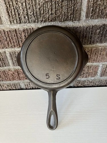 RARE BSR Birmingham Stove & Range Co Cast Iron #5S S Series Pan Skillet Ghost 4