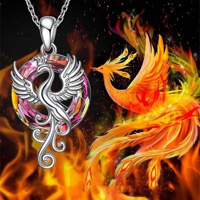 Huitan Flying Bird Necklace Silver Color Statement Pendant Women Jewelry 45cm