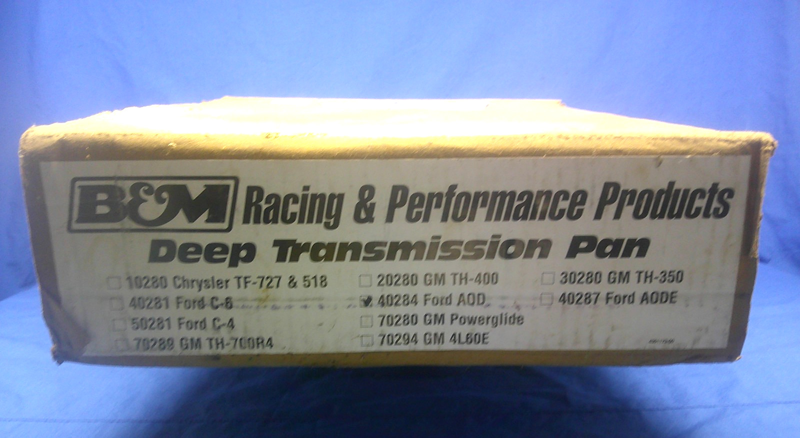 Vintage NOS B&M Racing Aluminum Deep Transmission Pan Ford AOD AODE 4R70W
